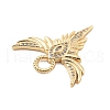 Real 18K Gold Plated Brass Micro Pave Cubic Zirconia Pendants KK-L209-099G-02-2