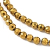 Electroplate Synthetic Non-magnetic Hematite Beads Strands G-A263-B01-03-4