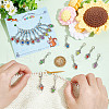 18Pcs 6 Colors Hamsa Hand Alloy Locking Stitch Marker HJEW-AB00618-3