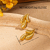 Unique Spiral Teardrop Stainless Steel Stud Earrings ZW5215-3
