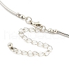 CCB Round Beads Charm Layered Necklaces NJEW-K261-07P-4