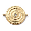 PVD Vacuum Plating 304 Stainless Steel Flat Round Vortex Connector Charms STAS-R130-23G-1