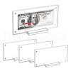 CHGCRAFT 3 Sets Transparent Acrylic Currency Display Frames ODIS-CA0001-14-1
