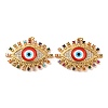 Rack Plating Brass Micro Pave Cubic Zirconia Pendants KK-H486-24G-2