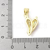 Brass Micro Pave Cubic Zirconia Pendants KK-P294-47G-3