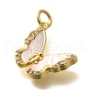 Brass Micro Pave Cubic Zirconia Pendants KK-U055-18G-2