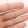1996 Birth Year Number 201 Stainless Steel Pendant Cable Chain Necklaces FS-WGB5F08-20-1