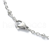 Non-Tarnish 304 Stainless Steel Pendant Necklace for Girl Women NJEW-JN04280-02-5