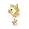 Brass Micro Pave Cubic Zirconia Beads KK-Z086-24G-1