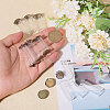 CHGCRAFT 12 Sets 3 Styles Glass with Brass Connnector Charms FIND-CA0009-38-3