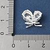 Brass Micro Pave Clear Teardrop Cubic Zirconia Pendants KK-A253-09S-3