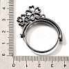 Rotatable Alloy Swivel Open Back Bezel Pendants PALLOY-I223-20B-3