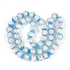 Luminous Handmade Lampwork Silver Foil Beads Strand FOIL-N029-03C-2