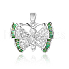 3Pcs Brass Micro Pave Cubic Zirconia Pendants ZIRC-OY001-61P-1