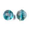 Handmade Gold Sand Lampwork Beads LAMP-S035-12mm-10-2