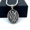 Greek Mythology Stainless Steel Saint Andrew Pendant Necklaces for Men QX9126-4