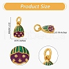 20Pcs Rack Plating Alloy Enamel Charms ENAM-SZ0003-06-7