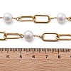Ion Plating(IP) 304 Stainless Steel Oval Link Chain Necklaces for Women NJEW-P320-23G-5