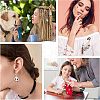  6Pcs 6 Style Panda & Bamboo Leaf Alloy Enamel Dangle Leverback Earrings for Women HJEW-NB0001-37-7