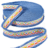 AHADERMAKER 9 Yards Polyester Rhombus Jacquard Fringe Ribbon OCOR-GA0002-06A-1
