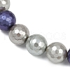Faceted Round Shell Pearl Beads Strands BSHE-XCP0001-54-4