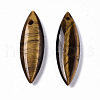 Natural Tiger Eye Pendants G-S364-078C-2