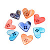 4-Hole Dyed Freshwater Shell Buttons SHEL-T020-26-1