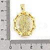 Brass Micro Pave Cubic Zirconia Pendants KK-Z104-14G-3