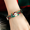 Christmas Theme Alloy Enamel Bangles for Women WG4C6FF-03-2