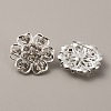 12Pcs 12 Style Rhinestone Flower Safety Pin Brooch JEWB-WH0029-25S-2