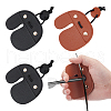  4Pcs 2 Styles Fingers Leather Archery Bow Gloves Tip Protector AJEW-NB0006-34-1