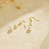 Teardrop Alloy Imitation Plastic Pearl Dangle Earrings FS-WG3074F-01-3