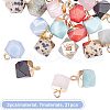 Electroplate Gemstone Charms G-GA0001-11-4