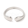 Non-Tarnish Ion Plating(IP) 201 Stainless Steel Open Cuff Ring RJEW-E063-44P-2