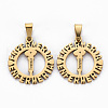 Ion Plating(IP) 201 Stainless Steel Pendants STAS-Q240-094G-1