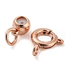 Brass Spring Ring Clasps and Silicone Beads KK-WH0052-04RG-2