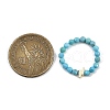 Lightning Bolt Non-magnetic Synthetic Hematite & Natural Gemstone Beaded Stretch Rings RJEW-JR00786-3
