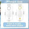 60Pcs 2 Colors Natural Cultured Freshwater Pearl Round Charms with Brass Loops PALLOY-HS00005-2