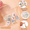 8Pcs 8 Style Heart Silicone Focal Beads SIL-TA0001-70-14