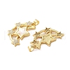 Brass Micro Pave Cubic Zirconia Pendants KK-U070-20G-2