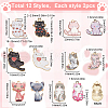 SUNNYCLUE 24Pcs 12 Styles Alloy Enamel Pendants ENAM-SC0005-36-2