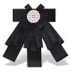 Bowknot Satin Rhinestone Brooches JEWB-WH0020-045-8