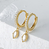 S925 Sterling Silver Horse Eye Hoop Earrings AR6499-1-2