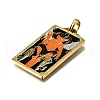 Tarot 304 Stainless Steel Enamel Pendants STAS-M119-07G-G-3