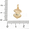 Brass Micro Pave Cubic Zirconia with Plastic Pearl Charms KK-Q096-06G-3