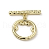 Brass Toggle Clasps KK-C048-08G-4