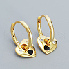 S925 Sterling Silver Heart Hoop Earrings HE3320-2
