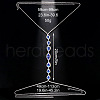 Alloy Capri Blue Rhinestone Teardrop Sexy Body Chains for Bikini WG908AC-02-3