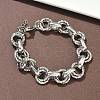 304 Stainless Steel Rolo Chain Bracelets for Women BJEW-S176-01P-B-1