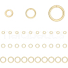 BENECREAT 30Pcs 3 Styles Brass Jump Rings KK-BC0002-21-1
